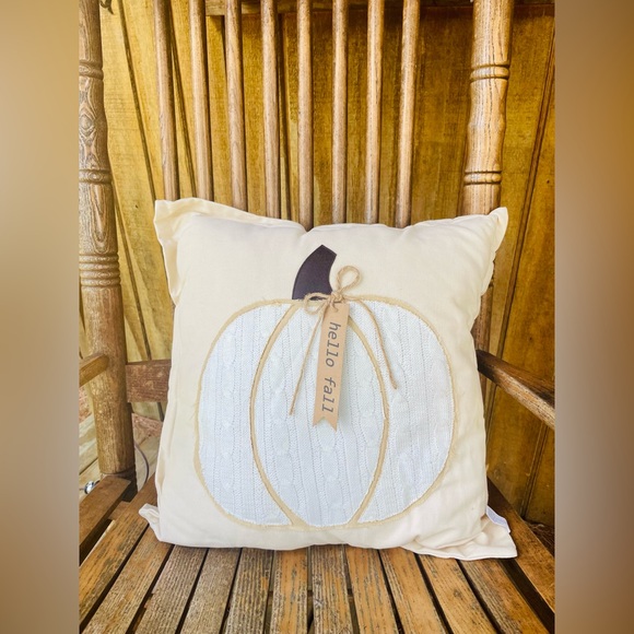 Hello Fall Pumpkin Pillow - Picture 7 of 13